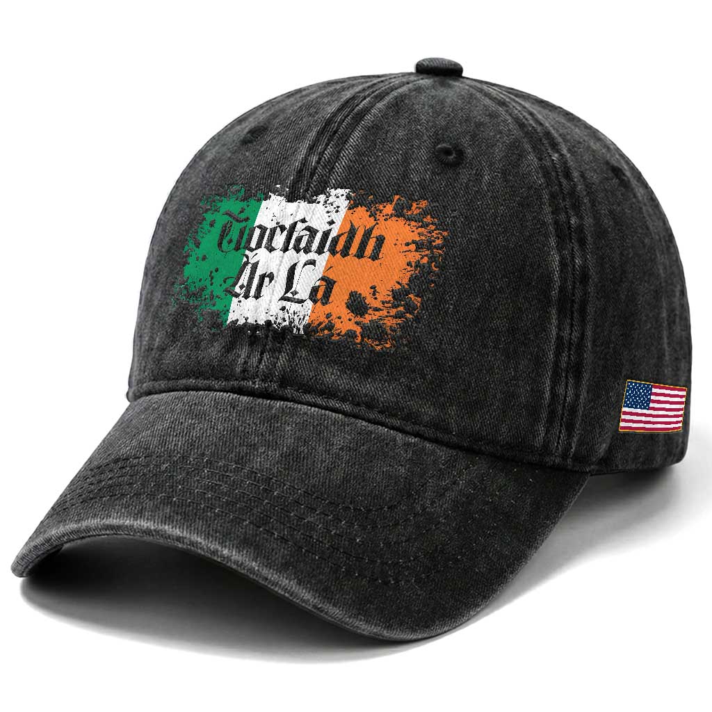 Tiocfaidh Ar La Washed Cotton Baseball Cap Vintage Irish Ireland Flag TS11 Print Your Wear