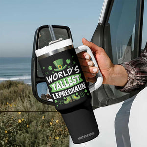 Funny World's Tallest Leprechaun St Patrick's Day Tumbler With Handle Shamrock TS11 Print Your Wear