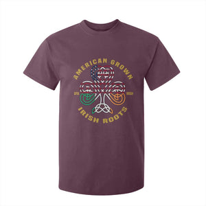 American Grown With Irish Roots T Shirt For Kid Irish American Shamrock TS11 Maroon Print Your Wear