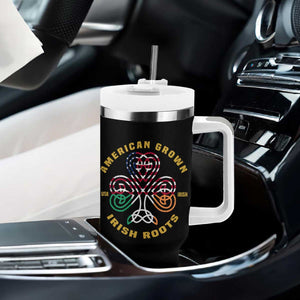 American Grown With Irish Roots Tumbler With Handle Irish American Shamrock TS11 Print Your Wear