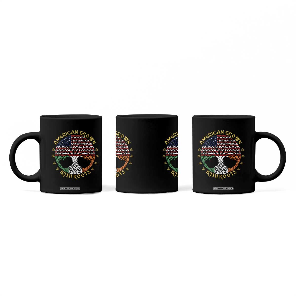 American Grown With Irish Roots Coffee Mug Irish American Tree TS11 Print Your Wear
