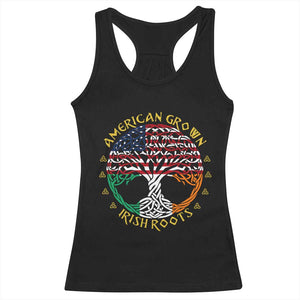 American Grown With Irish Roots Racerback Tank Top Irish American Tree TS11 Black Print Your Wear