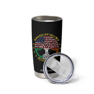 American Grown With Irish Roots Tumbler Cup Irish American Tree TS11 Print Your Wear