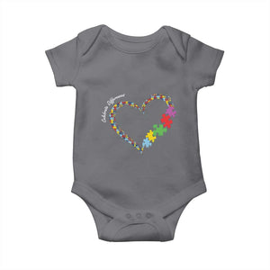 Autism Awareness Celebrate Differences Baby Onesie Love Heart Puzzle Pieces TS11 Charcoal Print Your Wear