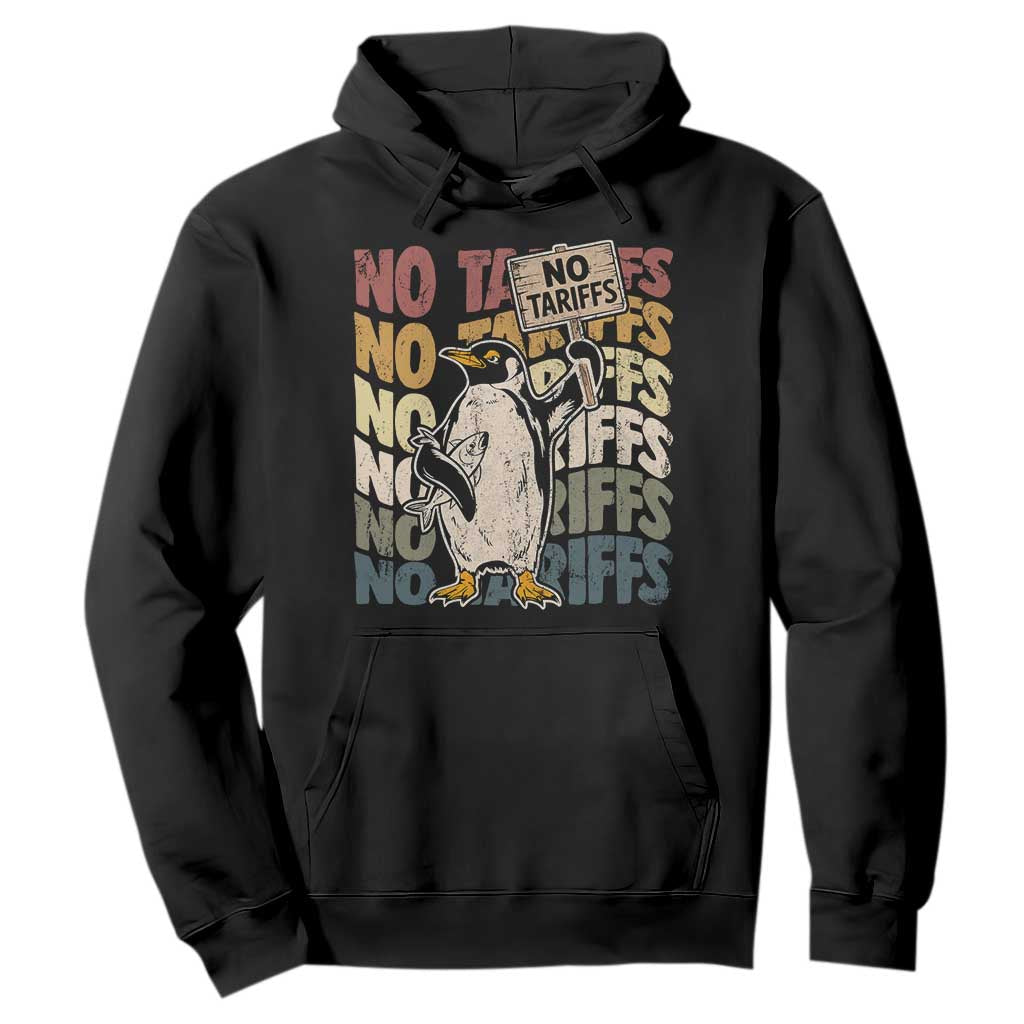 Funny Resist Penguins Hoodie No Tariffs On Penguin TS11 Black Print Your Wear