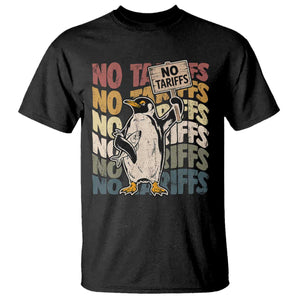 Funny Resist Penguins T Shirt No Tariffs On Penguin TS11 Black Print Your Wear