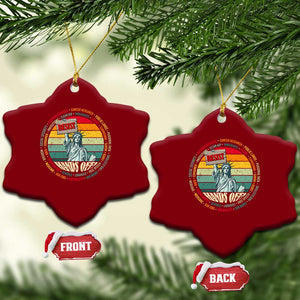 Funny Hands Off Ceramic Ornament Resist Vintage Statue Of Liberty TS11 Print Your Wear