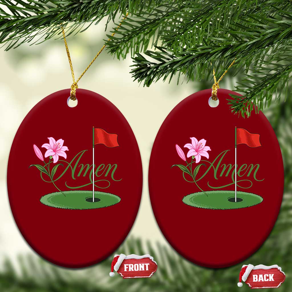 Amen Funny Golf Ceramic Ornament Azalea Floral Augusta Georgia for Golfers TS11 Print Your Wear