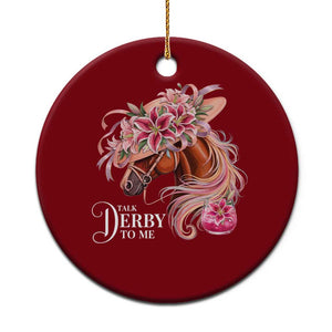 Talk Derby To Me Ceramic Ornament Funny Horse Racing Derby Day Stargazer Lilies TS11 1pc Red Print Your Wear
