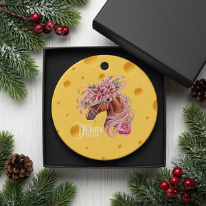 Talk Derby To Me Ceramic Ornament Funny Horse Racing Derby Day Stargazer Lilies TS11 1pc Yellow Cheese Print Your Wear