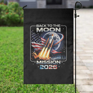 Back To The Moon Mission 2026 Garden Flag Rocket Launch Moon Space Program TS11 Print Your Wear
