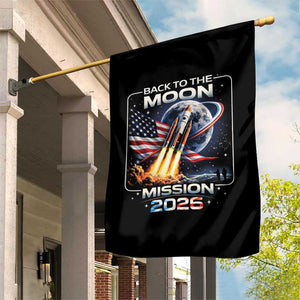 Back To The Moon Mission 2026 Garden Flag Rocket Launch Moon Space Program TS11 Print Your Wear