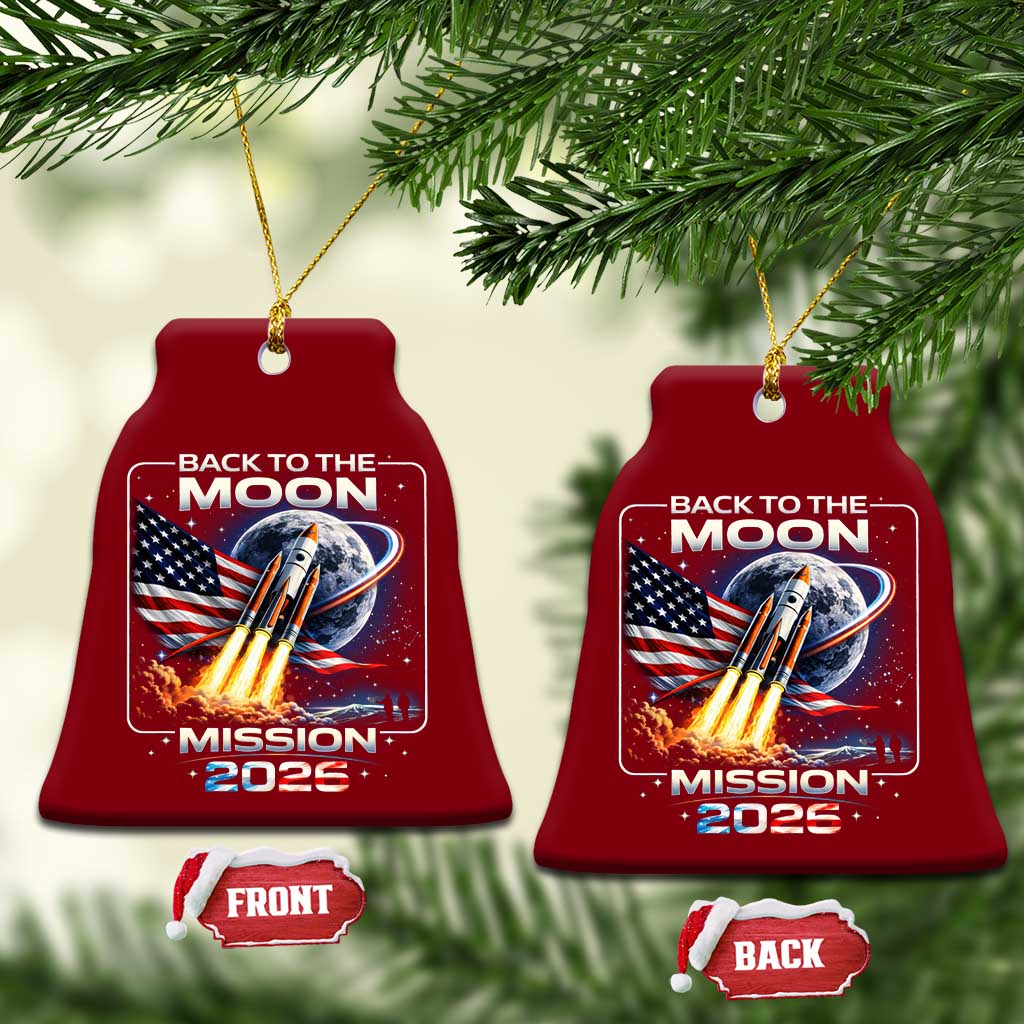 Back To The Moon Mission 2026 Ceramic Ornament Rocket Launch Moon Space Program TS11 Print Your Wear