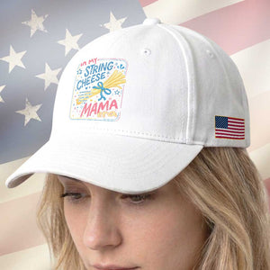 In My String Cheese Mama Era Baseball Cap Funny Mom Life Coquette Bow TS11 Print Your Wear