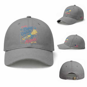 In My String Cheese Mama Era Baseball Cap Funny Mom Life Coquette Bow TS11 Baseball Cap Universal Fit Sport Gray Print Your Wear
