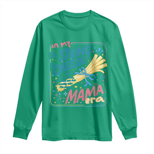 In My String Cheese Mama Era Long Sleeve Shirt Funny Mom Life Coquette Bow TS11 Irish Green Print Your Wear