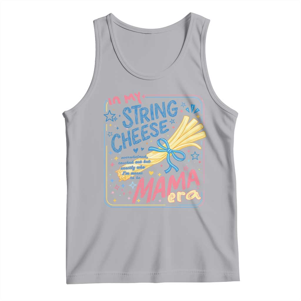 In My String Cheese Mama Era Tank Top Funny Mom Life Coquette Bow TS11 Athletic Heather Print Your Wear