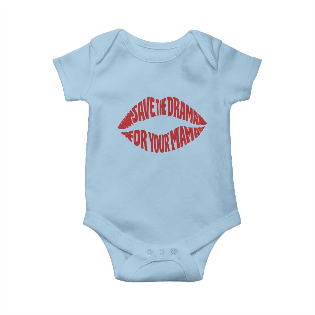 Save The Drama For Your Mama Baby Onesie Retro 90s Sitcom TS11 Light Blue Print Your Wear