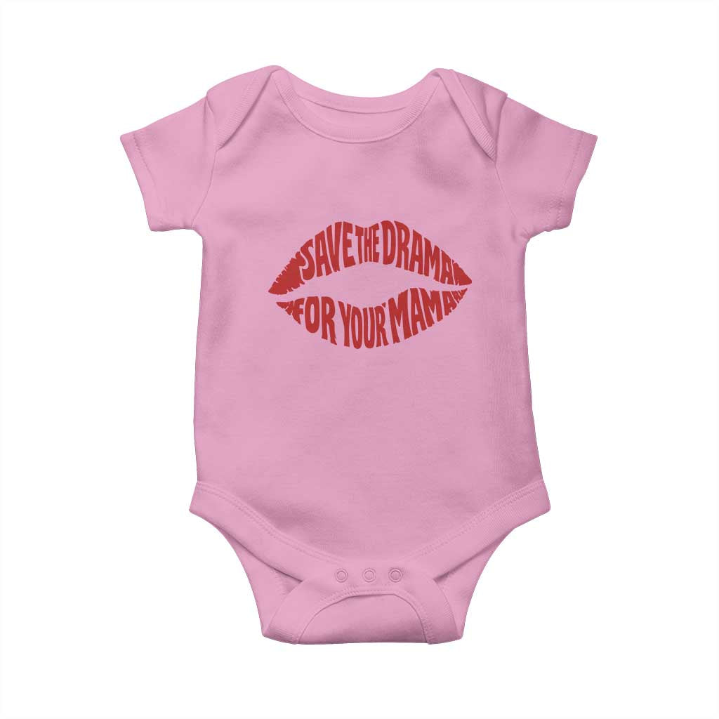Save The Drama For Your Mama Baby Onesie Retro 90s Sitcom TS11 Light Pink Print Your Wear