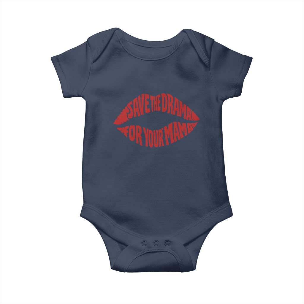 Save The Drama For Your Mama Baby Onesie Retro 90s Sitcom TS11 Navy Print Your Wear