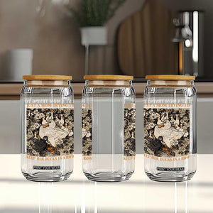 Just A Mom Trying To Keep Her Ducks In A Row Glass Can Funny Duck Mom TS11 Print Your Wear