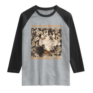 Just A Mom Trying To Keep Her Ducks In A Row Raglan Shirt Funny Duck Mom TS11 Heather Gray Black Print Your Wear