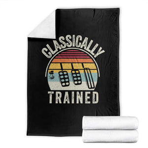 Classically Trained Car Throw Blanket Funny Manual Transmission Driver TS11 Black Print Your Wear