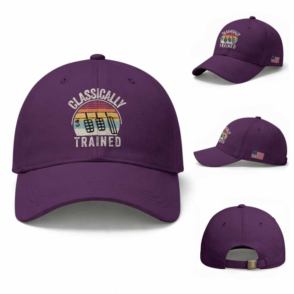 Classically Trained Car Baseball Cap Funny Manual Transmission Driver TS11 Baseball Cap Universal Fit Purple Print Your Wear