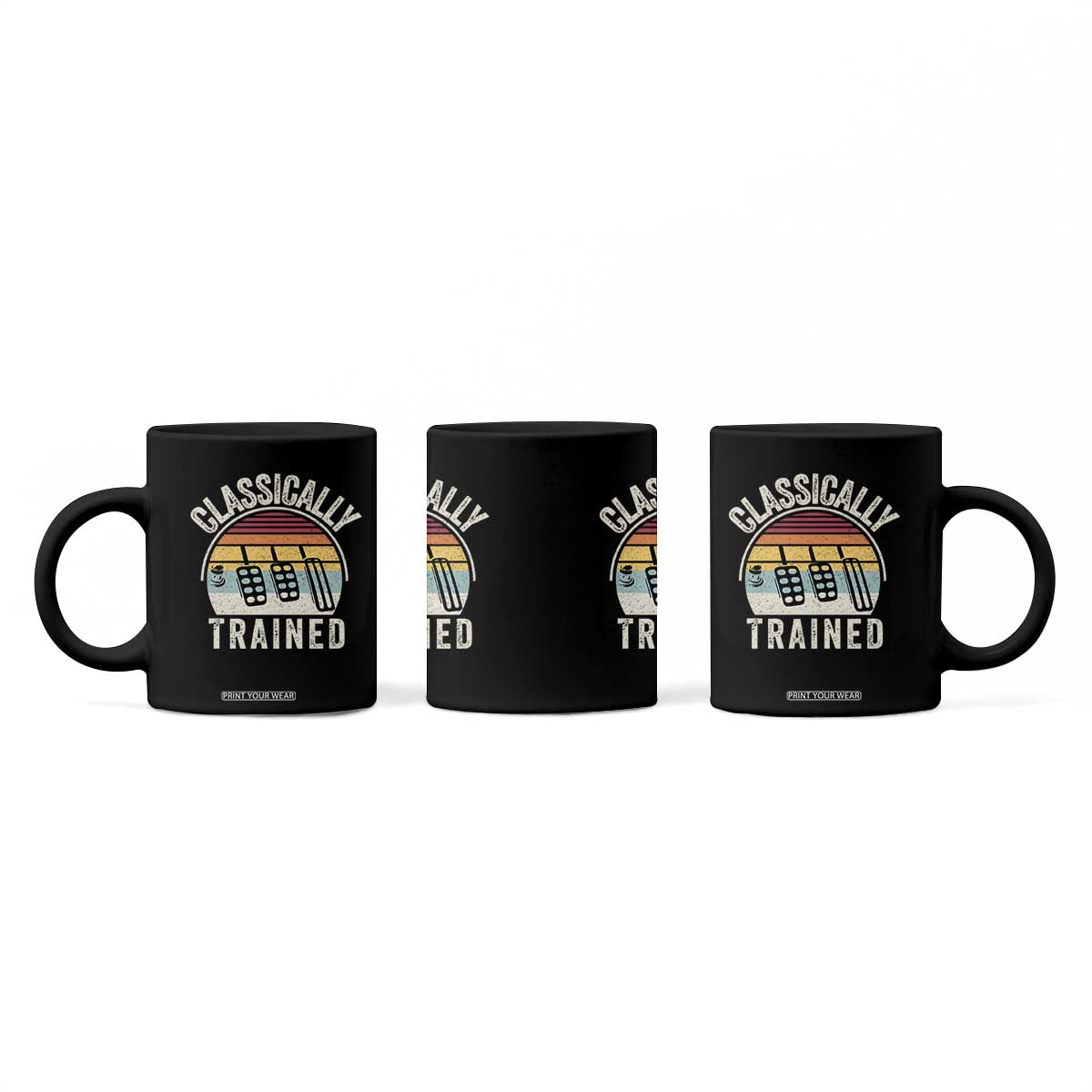 Classically Trained Car Coffee Mug Funny Manual Transmission Driver TS11 Print Your Wear