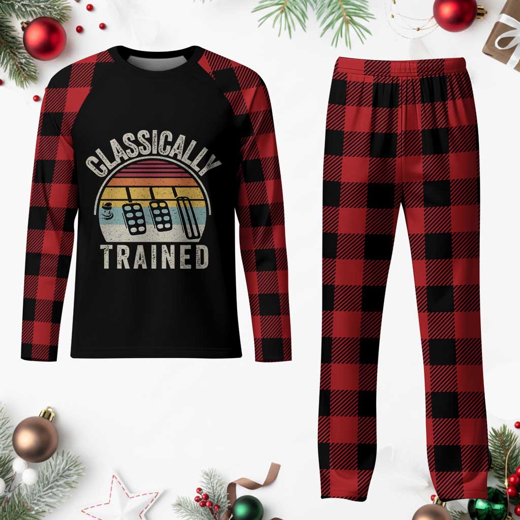 Classically Trained Car Plaid Pajama Set Funny Manual Transmission Driver TS11 Buffalo Plaid Print Your Wear