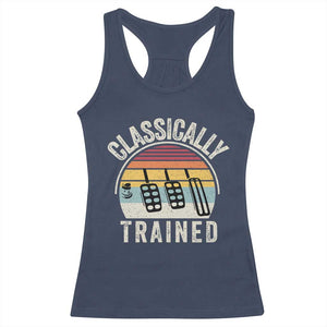 Classically Trained Car Racerback Tank Top Funny Manual Transmission Driver TS11 Navy Print Your Wear