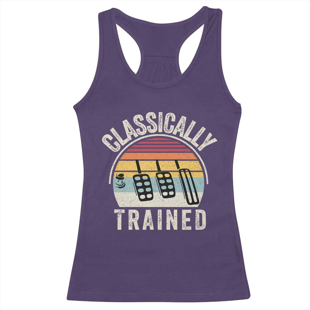 Classically Trained Car Racerback Tank Top Funny Manual Transmission Driver TS11 Purple Print Your Wear