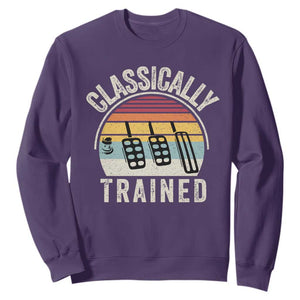 Classically Trained Car Sweatshirt Funny Manual Transmission Driver TS11 Purple Print Your Wear
