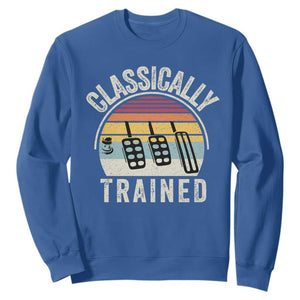 Classically Trained Car Sweatshirt Funny Manual Transmission Driver TS11 Royal Blue Print Your Wear