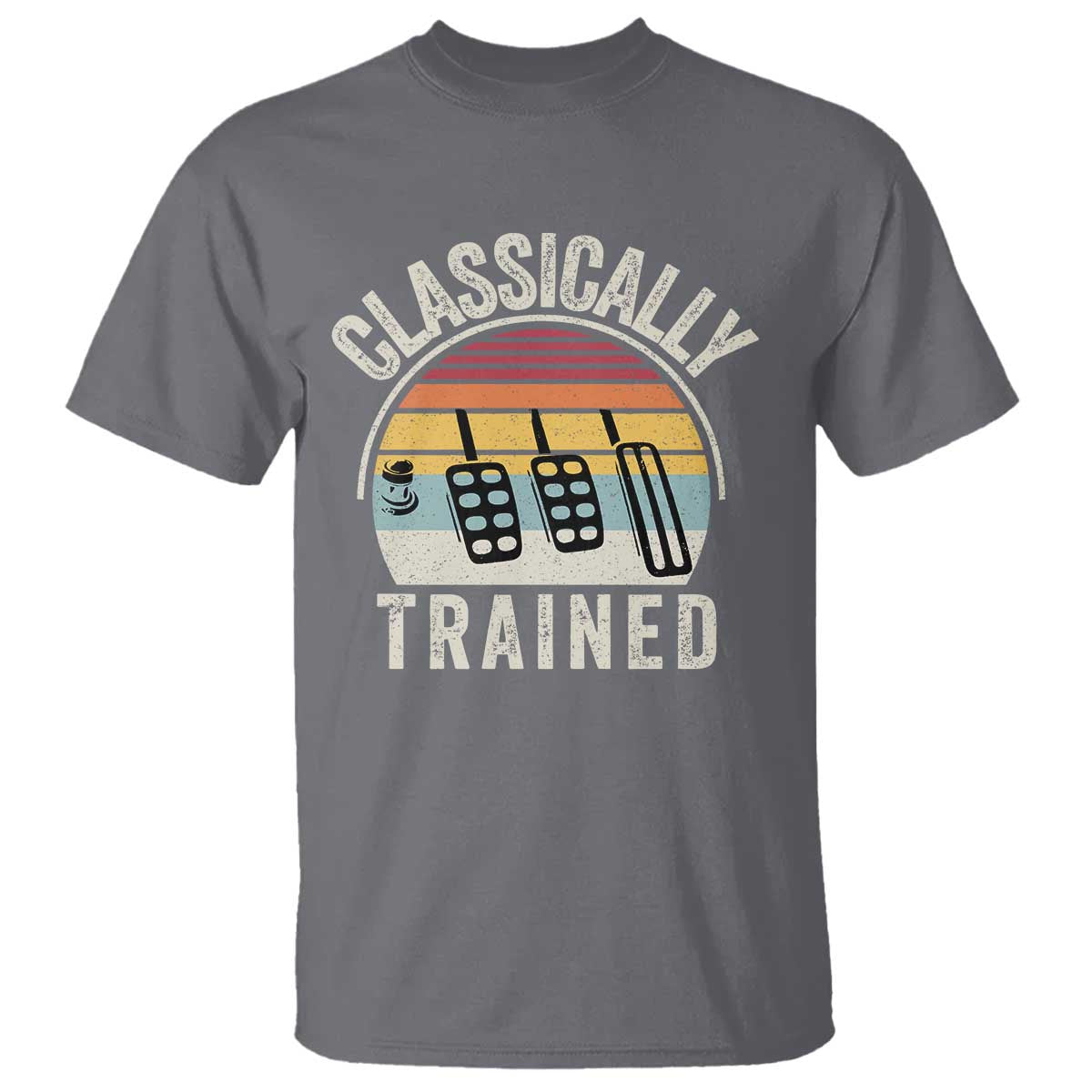 Classically Trained Car T Shirt Funny Manual Transmission Driver TS11 Charcoal Print Your Wear