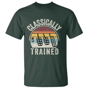 Classically Trained Car T Shirt Funny Manual Transmission Driver TS11 Dark Forest Green Print Your Wear