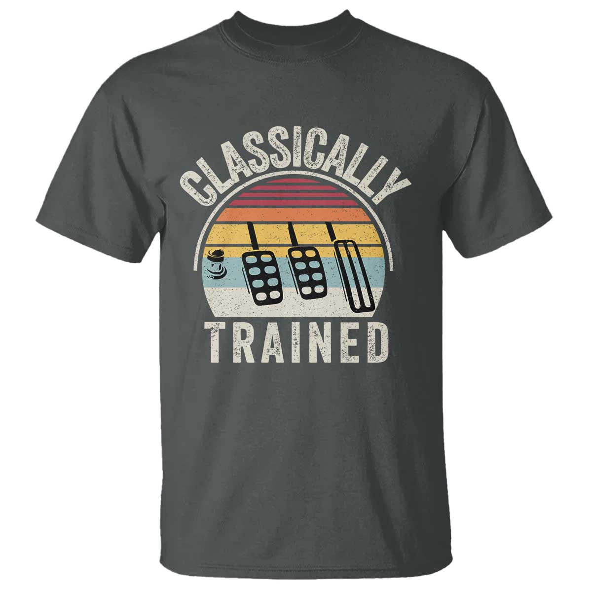 Classically Trained Car T Shirt Funny Manual Transmission Driver TS11 Dark Heather Print Your Wear