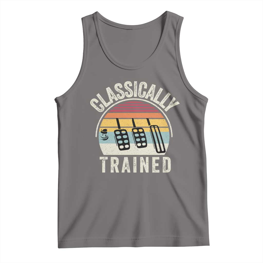 Classically Trained Car Tank Top Funny Manual Transmission Driver TS11 Deep Heather Print Your Wear