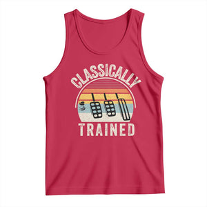 Classically Trained Car Tank Top Funny Manual Transmission Driver TS11 Red Print Your Wear