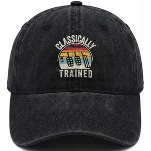 Classically Trained Car Washed Cotton Baseball Cap Funny Manual Transmission Driver TS11 Print Your Wear