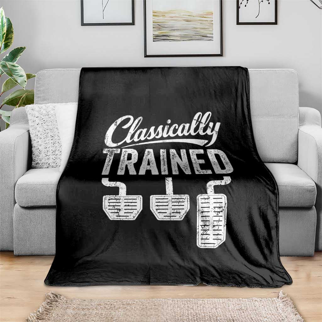 Classically Trained Manual Car Throw Blanket Pedals Driving Humor TS11 Print Your Wear