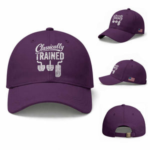 Classically Trained Manual Car Baseball Cap Pedals Driving Humor TS11 Baseball Cap Universal Fit Purple Print Your Wear