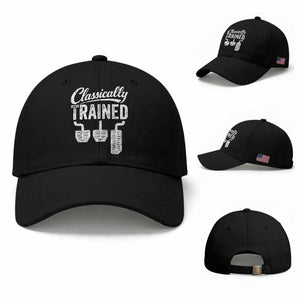 Classically Trained Manual Car Baseball Cap Pedals Driving Humor TS11 Baseball Cap Universal Fit Black Print Your Wear