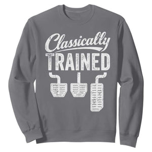 Classically Trained Manual Car Sweatshirt Pedals Driving Humor TS11 Charcoal Print Your Wear