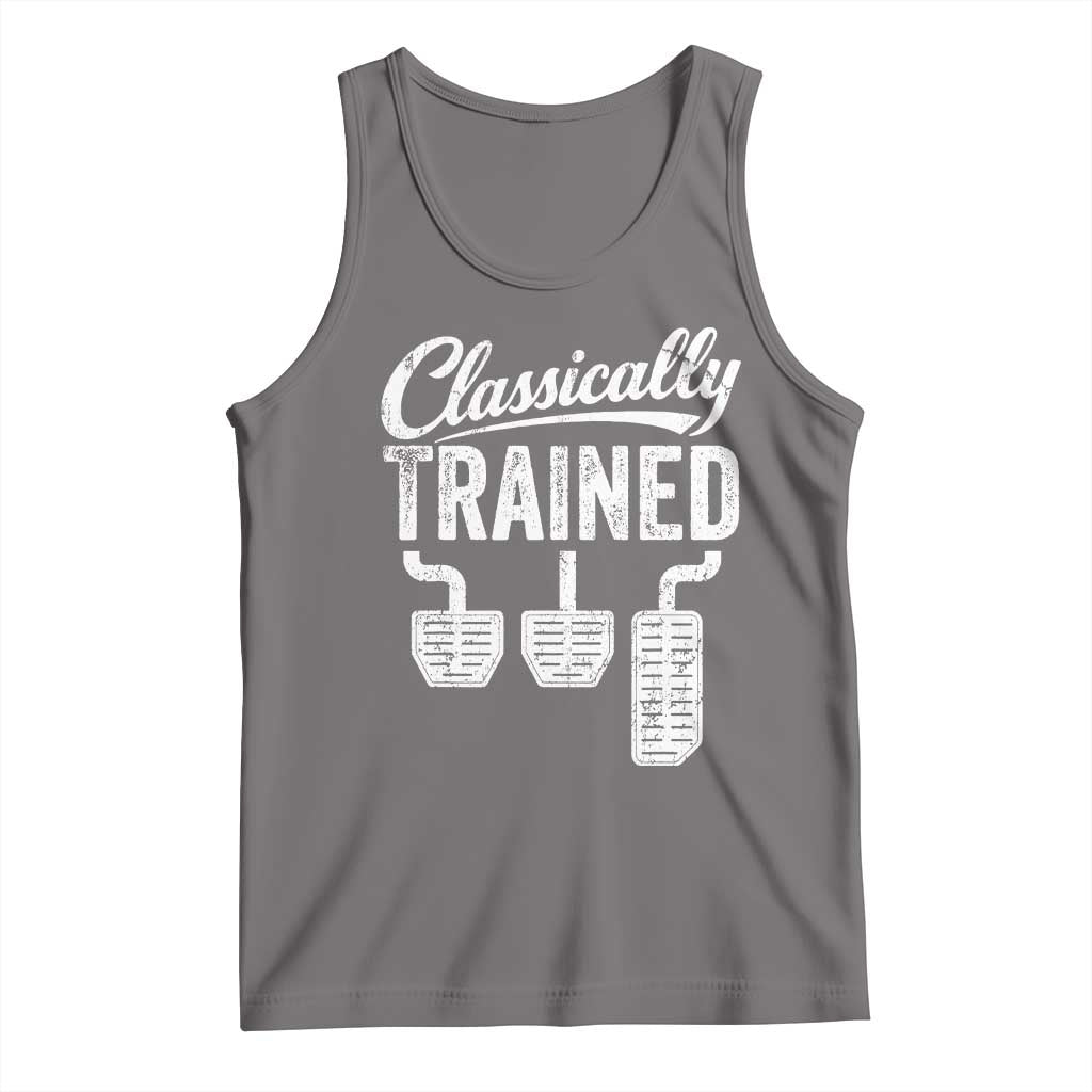 Classically Trained Manual Car Tank Top Pedals Driving Humor TS11 Deep Heather Print Your Wear