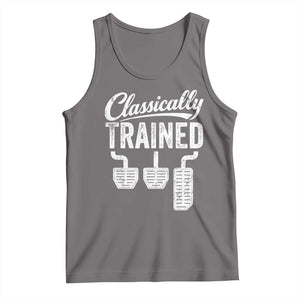 Classically Trained Manual Car Tank Top Pedals Driving Humor TS11 Deep Heather Print Your Wear