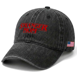 Stranger Mom Washed Cotton Baseball Cap Funny Mothers Day Movie Gift TS11 Print Your Wear