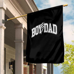 Boy Dad Lightning Bolt Checkered Varsity Son Daddy Garden Flag TS11 Print Your Wear