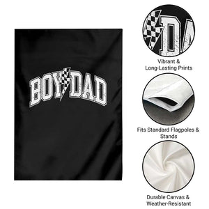 Boy Dad Lightning Bolt Checkered Varsity Son Daddy Garden Flag TS11 Print Your Wear