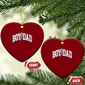 Boy Dad Lightning Bolt Checkered Varsity Son Daddy Ceramic Ornament TS11 Print Your Wear